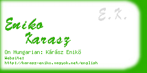 eniko karasz business card